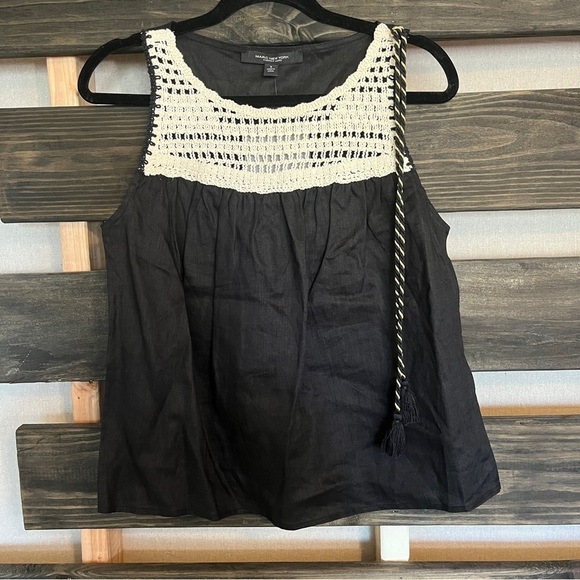 Marc New York Black linen tank top NWT - Picture 1 of 8